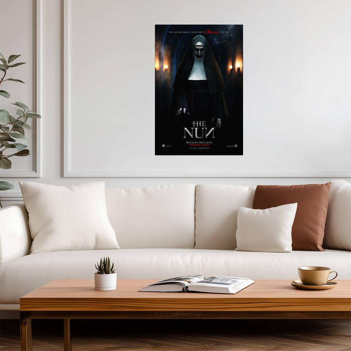 The Nun 2018 Movie Poster | Valak in a Candlelit Church - Movies & TV Poster