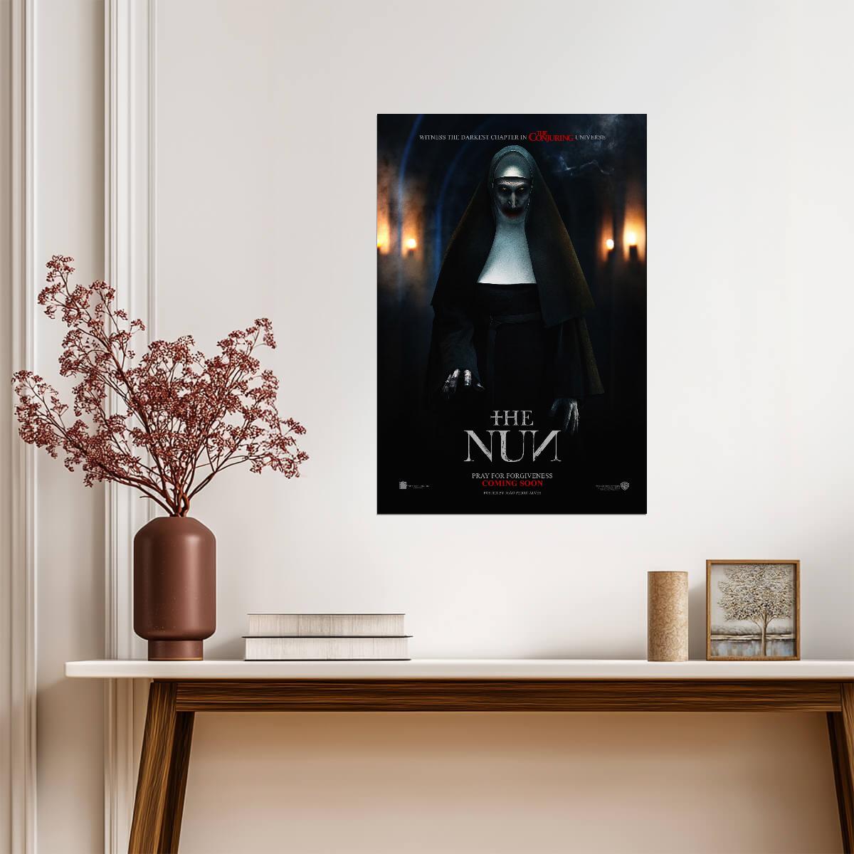 The Nun 2018 Movie Poster | Valak in a Candlelit Church - Movies & TV Poster