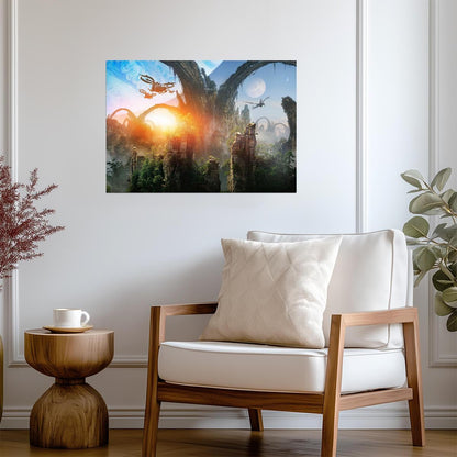 Avatar 2009 Movie Poster | Sunset over the Floating Mountains - Movies & TV Poster