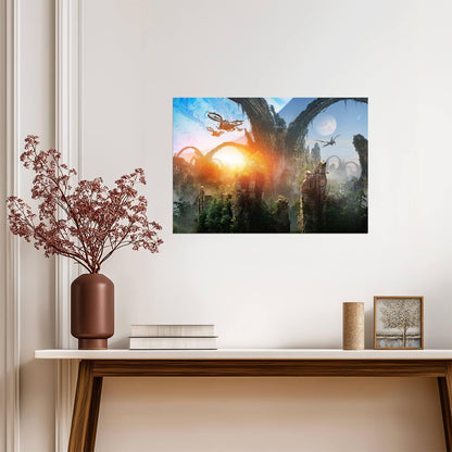 Avatar 2009 Movie Poster | Sunset over the Floating Mountains - Movies & TV Poster