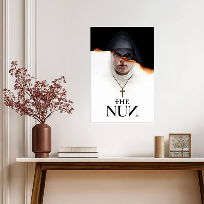 The Nun 2018 Movie Poster | Sister Irene and Valak | Burned Paper Portrait - Movies & TV Poster