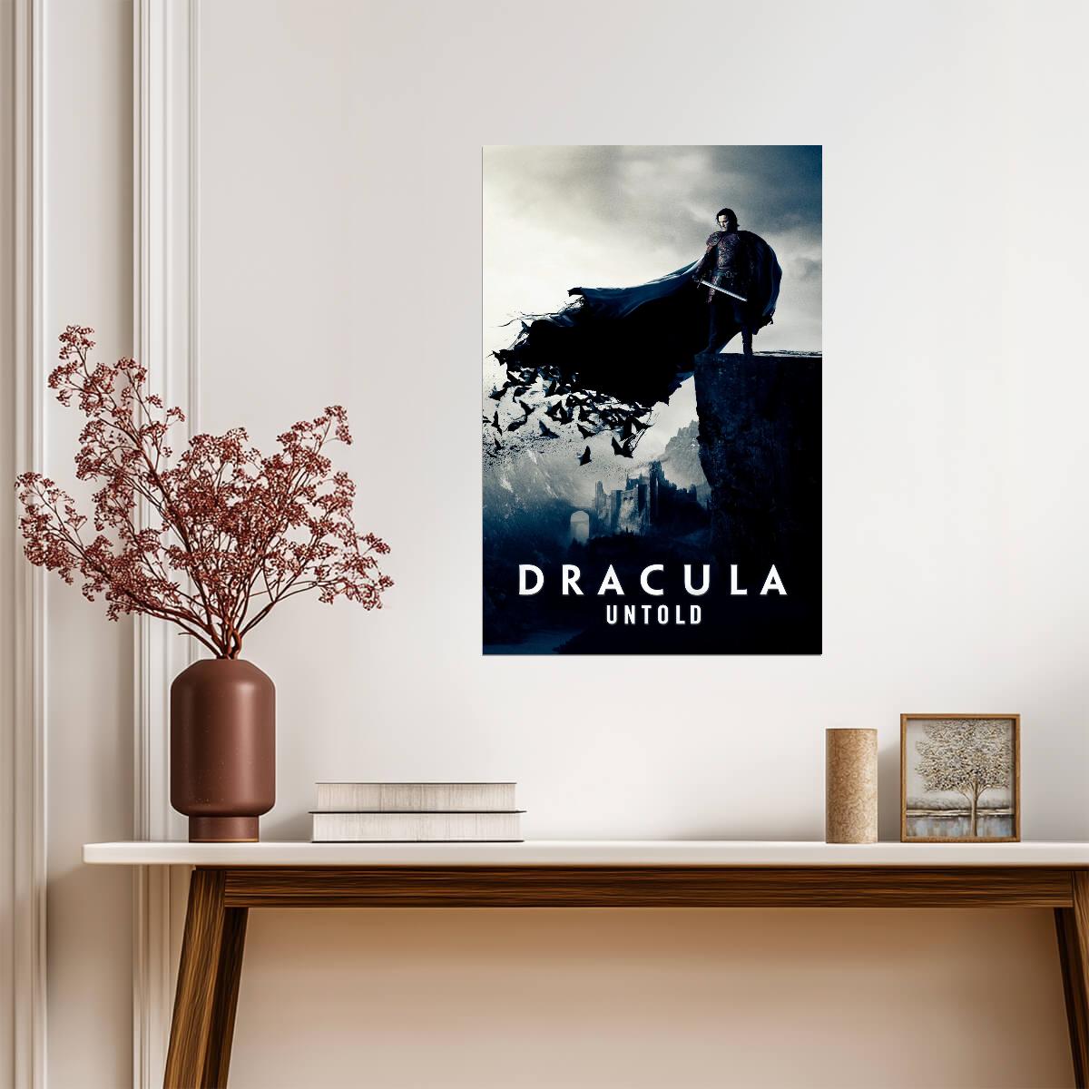Dracula Untold Movie Poster | Luke Evans with a Cape Turning into Bats - Movies & TV Poster