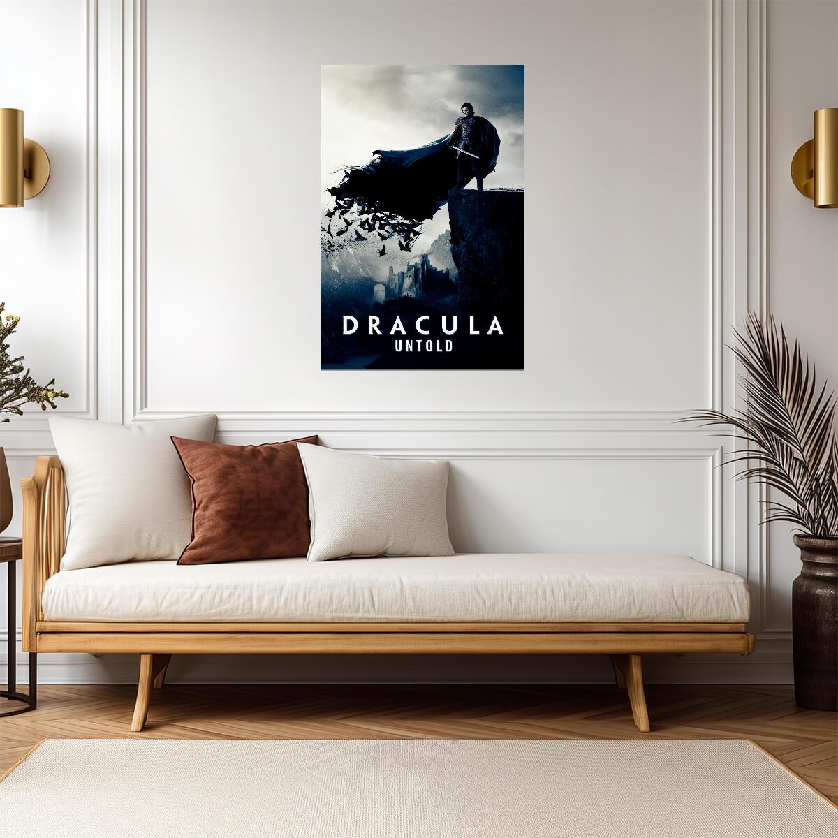 Dracula Untold Movie Poster | Luke Evans with a Cape Turning into Bats - Movies & TV Poster