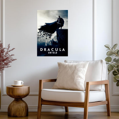 Dracula Untold Movie Poster | Luke Evans with a Cape Turning into Bats - Movies & TV Poster