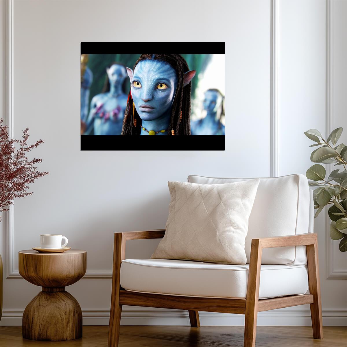 Avatar 2009 Movie Poster | Neytiri before the Na'vi Clan - Movies & TV Poster