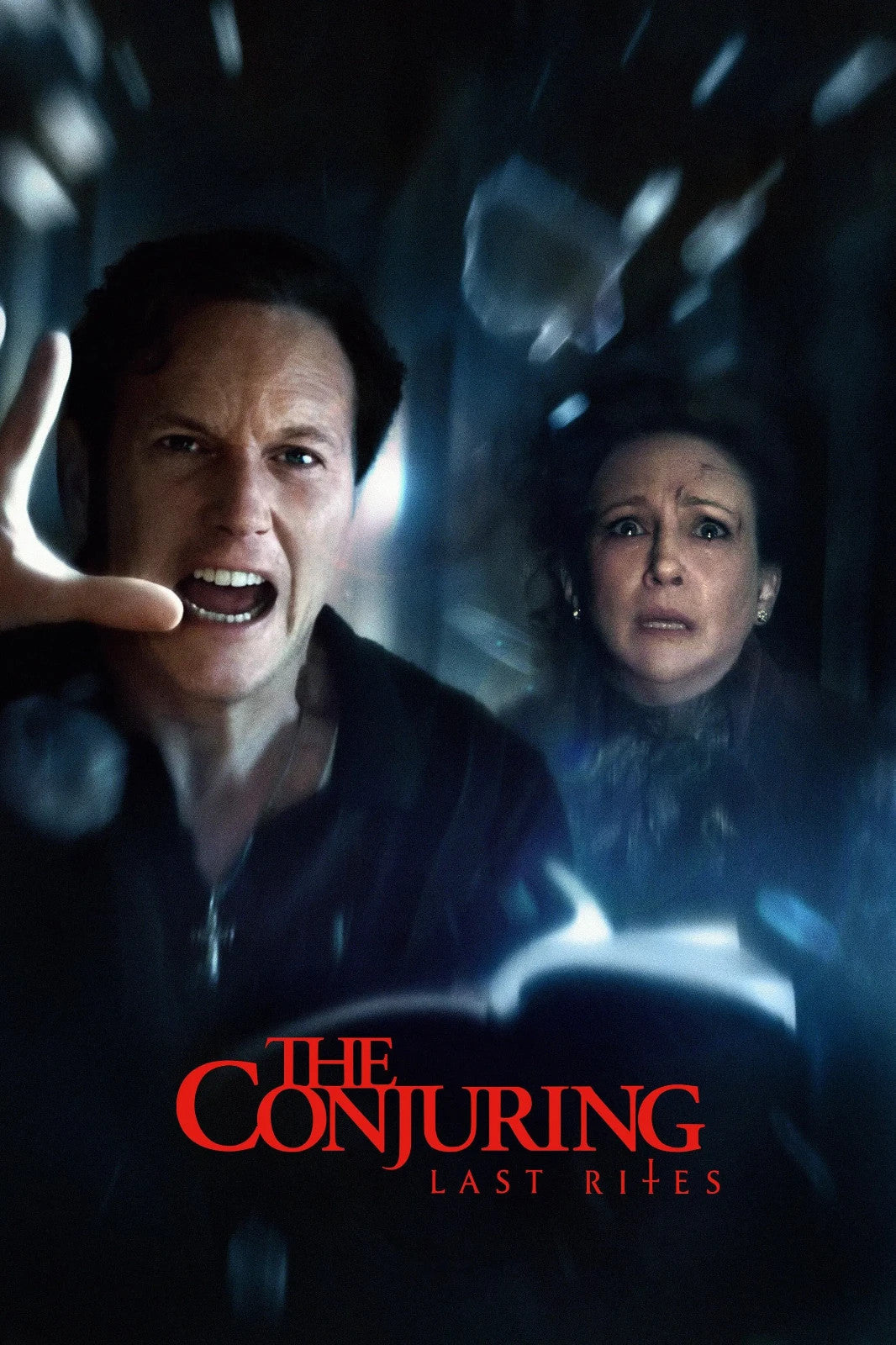 The Conjuring Last Rites Movie Poster | Ed and Lorraine Behind Shattered Glass - Movies & TV Poster