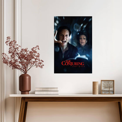 The Conjuring Last Rites Movie Poster | Ed and Lorraine Behind Shattered Glass - Movies & TV Poster