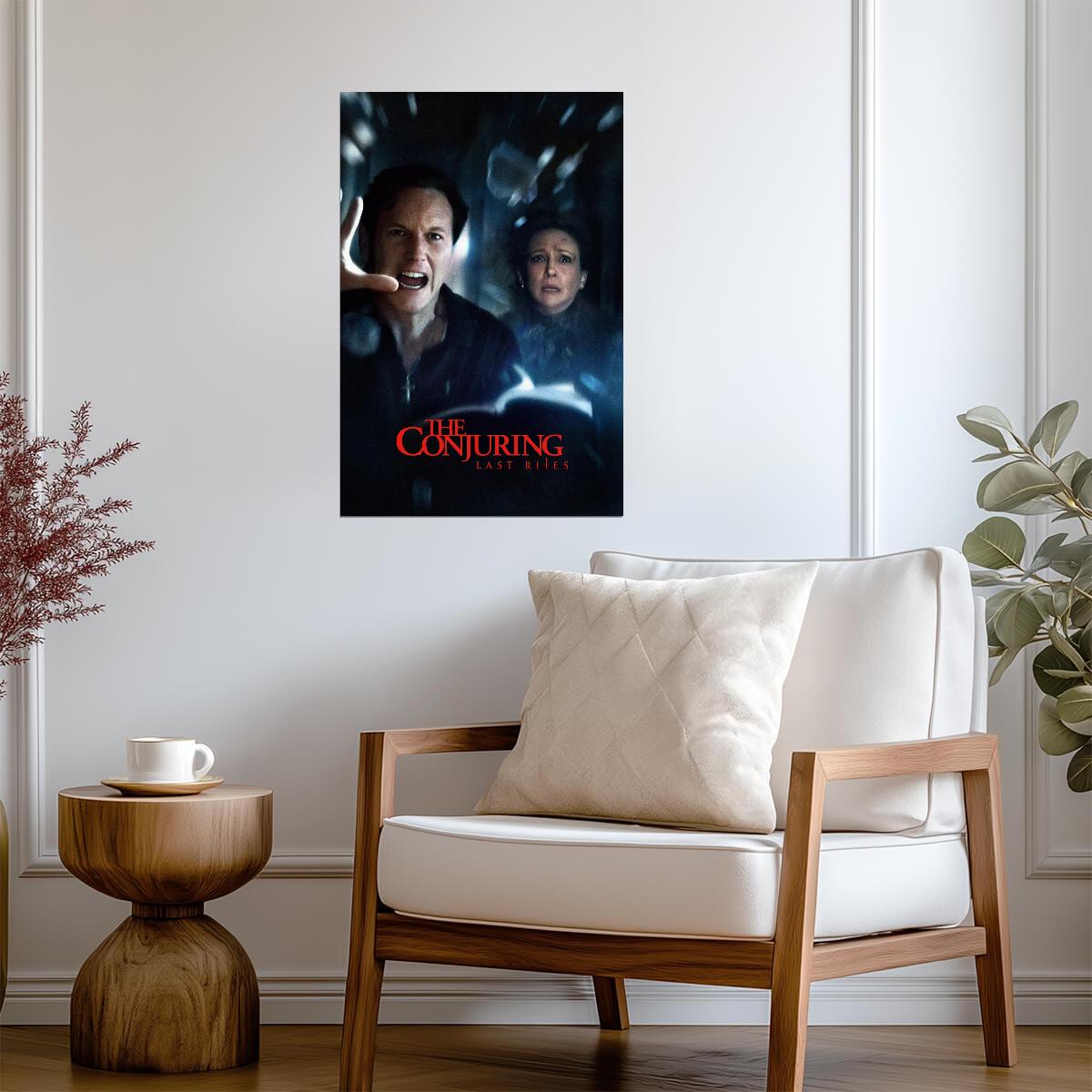 The Conjuring Last Rites Movie Poster | Ed and Lorraine Behind Shattered Glass - Movies & TV Poster