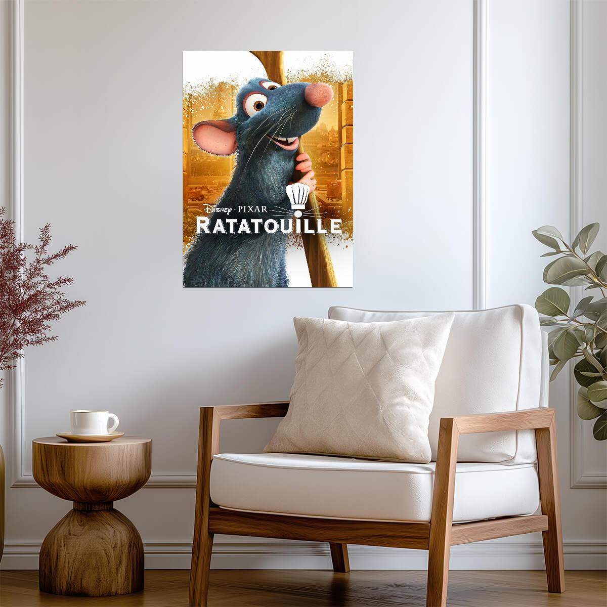 Ratatouille Movie Poster | Remy with a Wooden Spoon - Movies & TV Poster