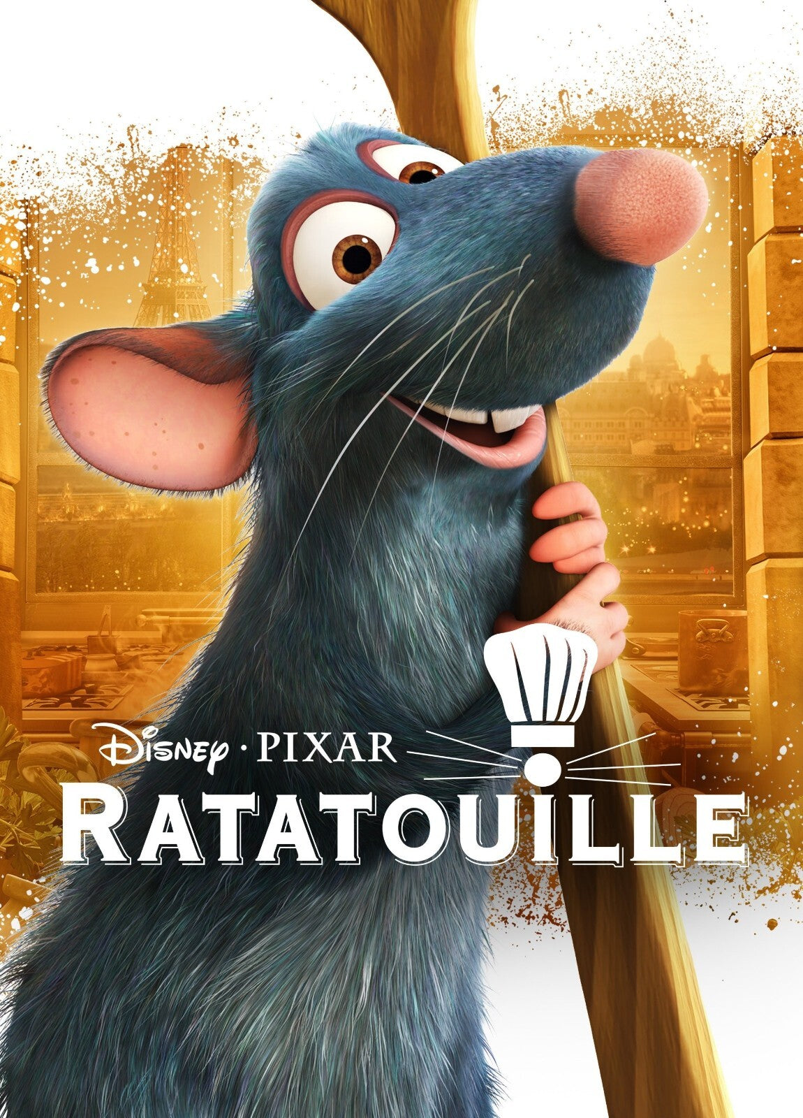 Ratatouille Movie Poster | Remy with a Wooden Spoon - Movies & TV Poster