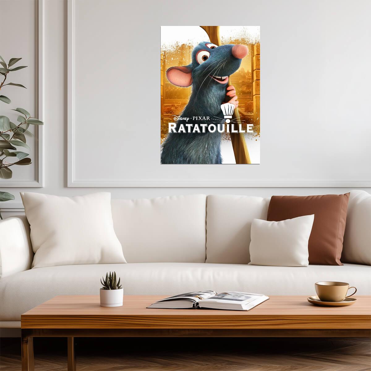 Ratatouille Movie Poster | Remy with a Wooden Spoon - Movies & TV Poster