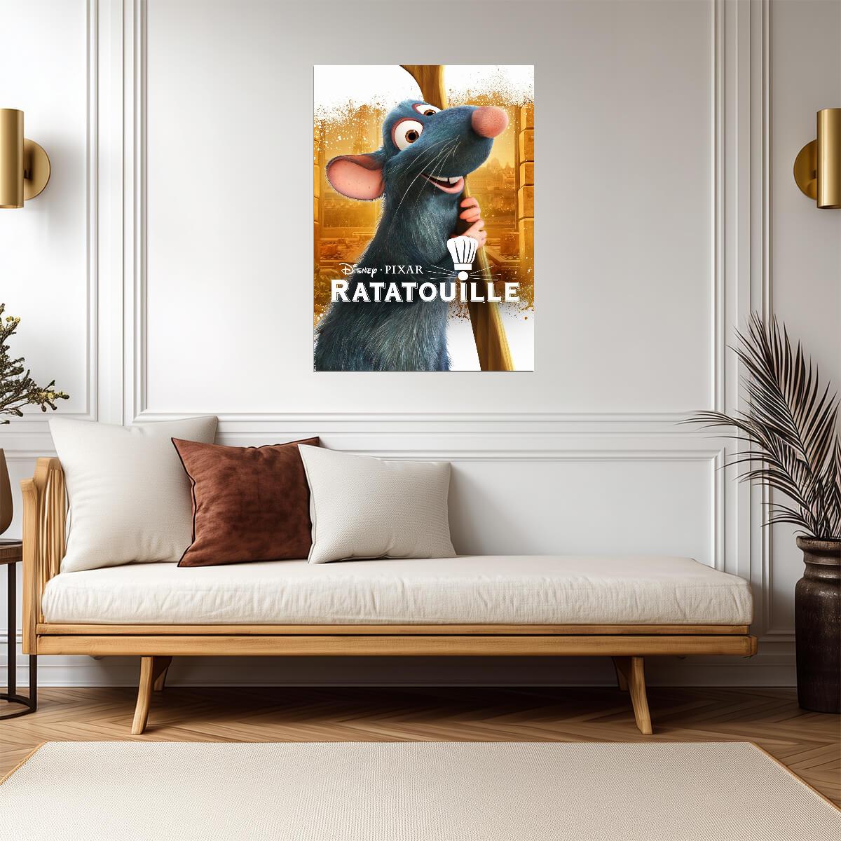 Ratatouille Movie Poster | Remy with a Wooden Spoon - Movies & TV Poster