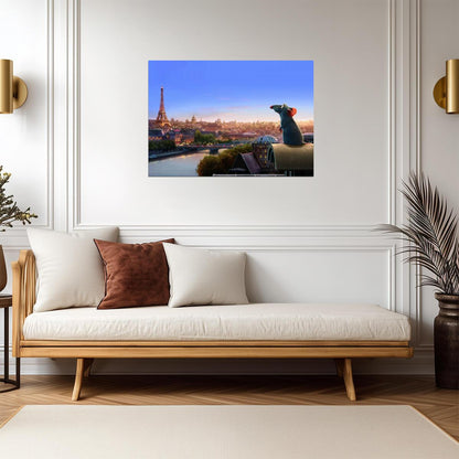 Ratatouille Movie Poster | Remy Overlooking Paris - Movies & TV Poster