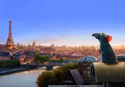 Ratatouille Movie Poster | Remy Overlooking Paris - Movies & TV Poster
