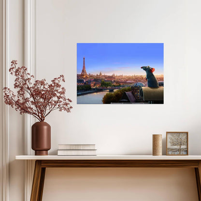 Ratatouille Movie Poster | Remy Overlooking Paris - Movies & TV Poster