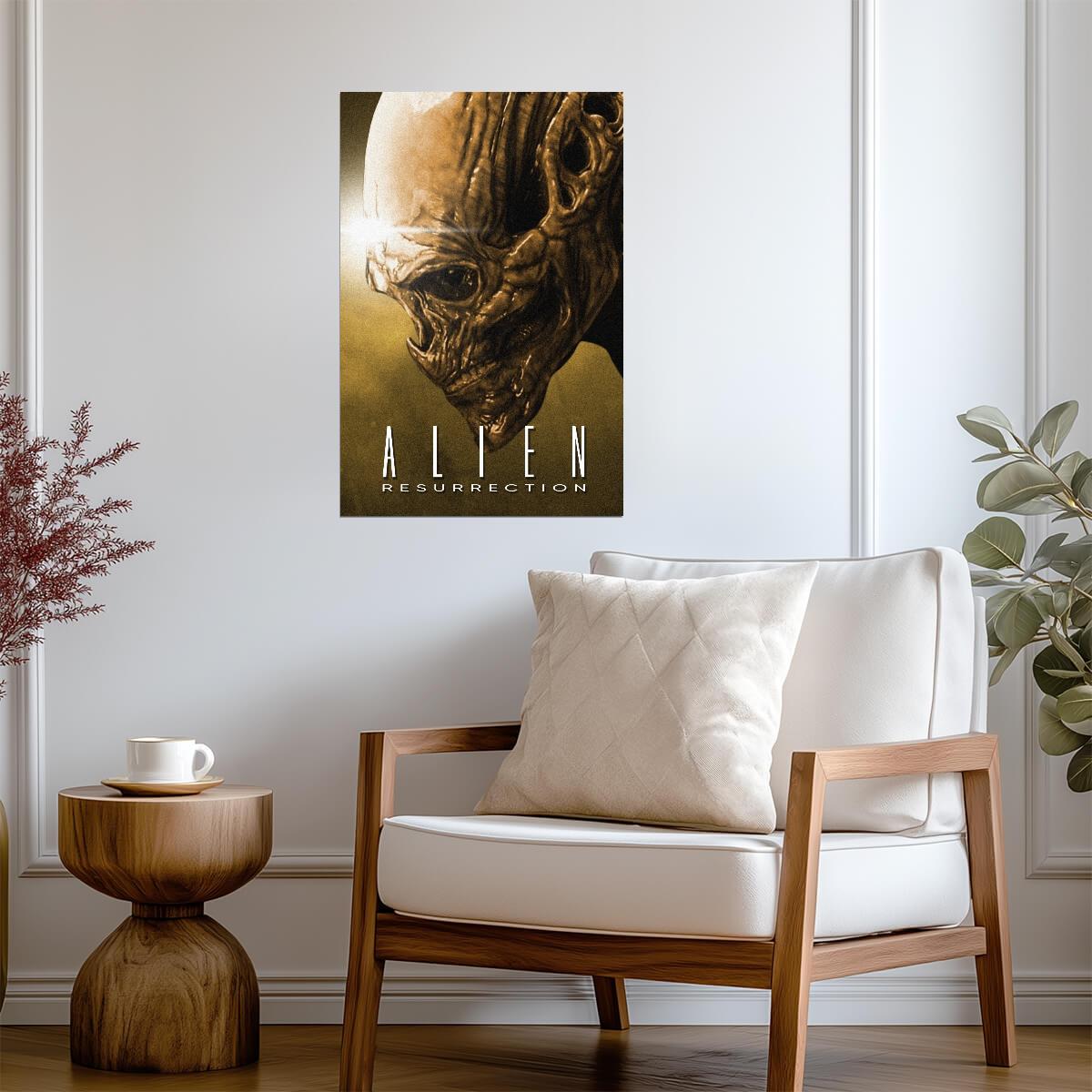 Alien Resurrection Movie Poster | Newborn Hybrid Portrait | Sepia Print - Movies & TV Poster