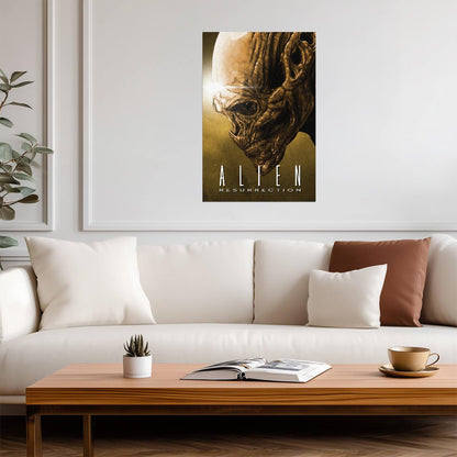 Alien Resurrection Movie Poster | Newborn Hybrid Portrait | Sepia Print - Movies & TV Poster