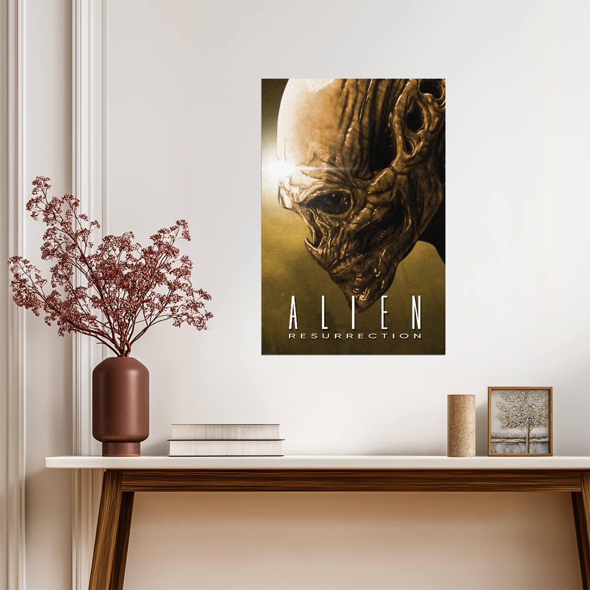 Alien Resurrection Movie Poster | Newborn Hybrid Portrait | Sepia Print - Movies & TV Poster