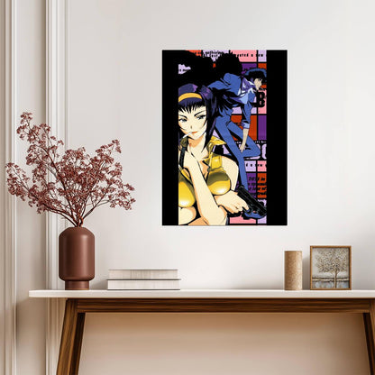 Cowboy Bebop Poster | Sexy Faye Valentine | Pop Art Portrait - Anime Poster