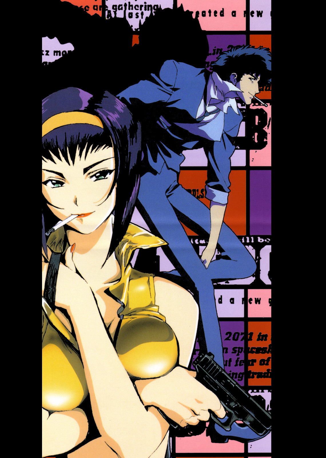 Cowboy Bebop Poster | Sexy Faye Valentine | Pop Art Portrait - Anime Poster