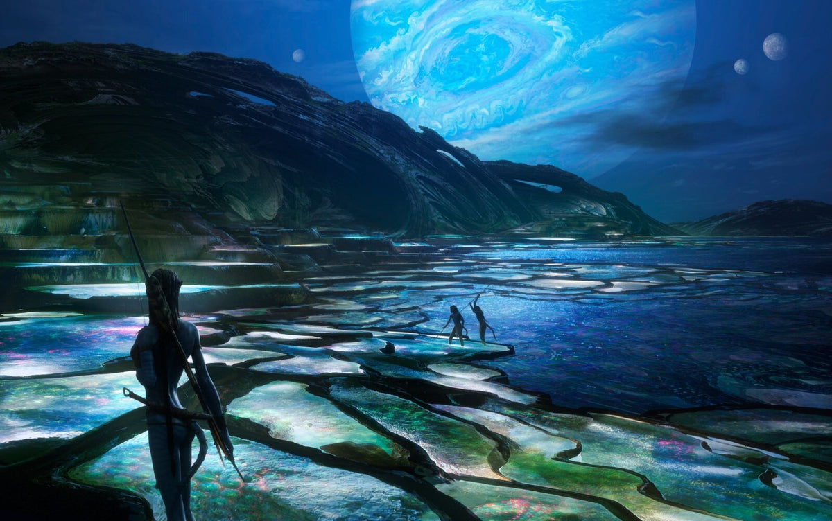 Avatar The Way of Water Movie Poster | Night Seascape under a Blue Planet - Movies & TV Poster