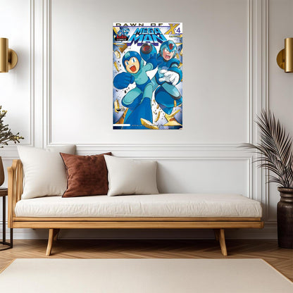 Mega Man Poster | Dawn of X | Comic Issue 40 Cover - Graphic & Art Poster