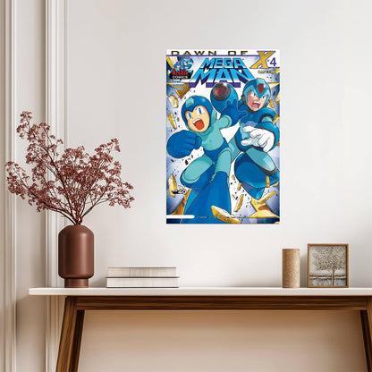 Mega Man Poster | Dawn of X | Comic Issue 40 Cover - Graphic & Art Poster