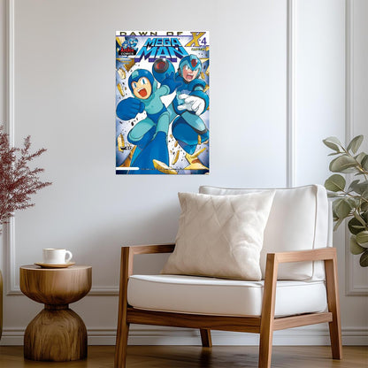 Mega Man Poster | Dawn of X | Comic Issue 40 Cover - Graphic & Art Poster