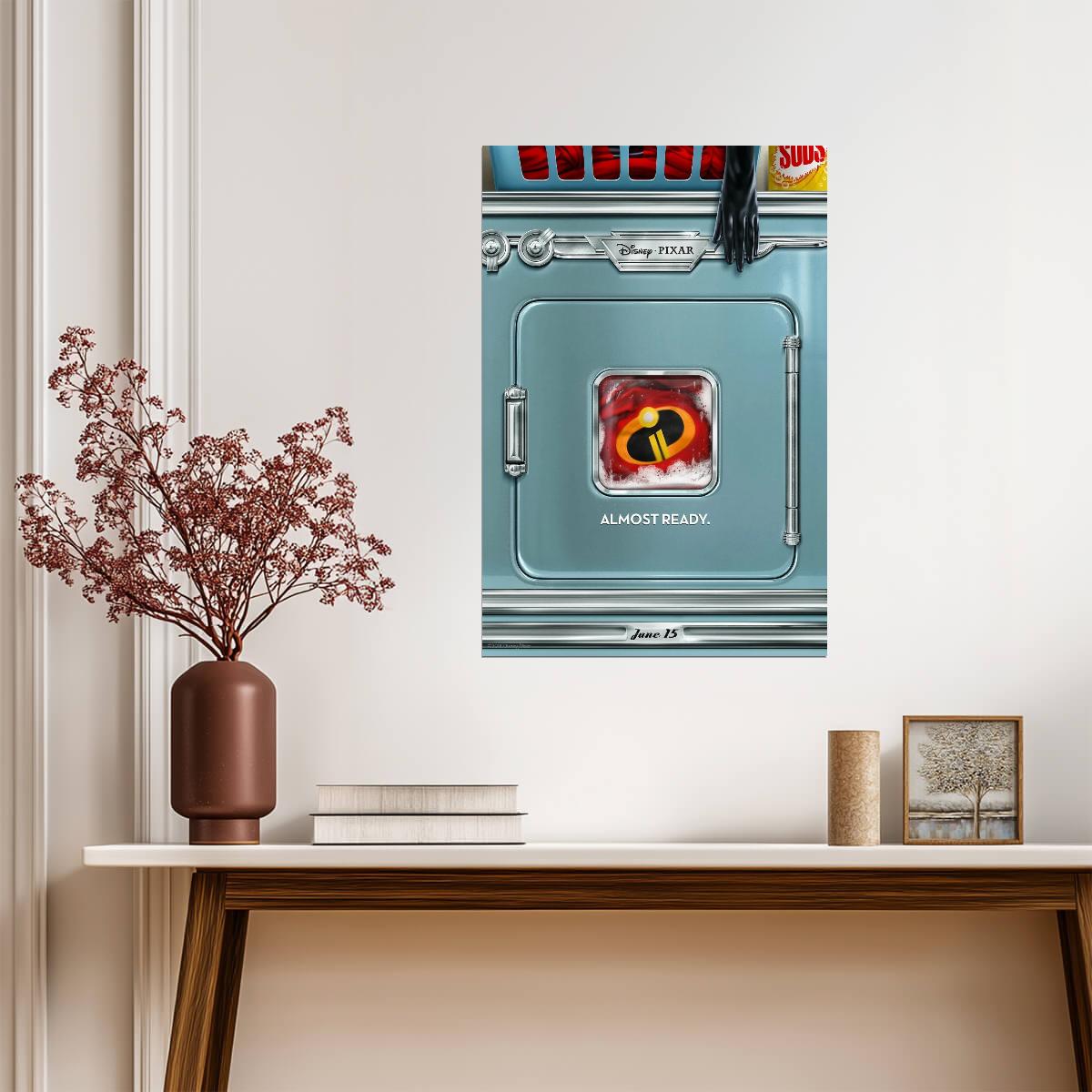 Incredibles 2 Movie Poster | Almost Ready Laundry Machine - Movies & TV Poster