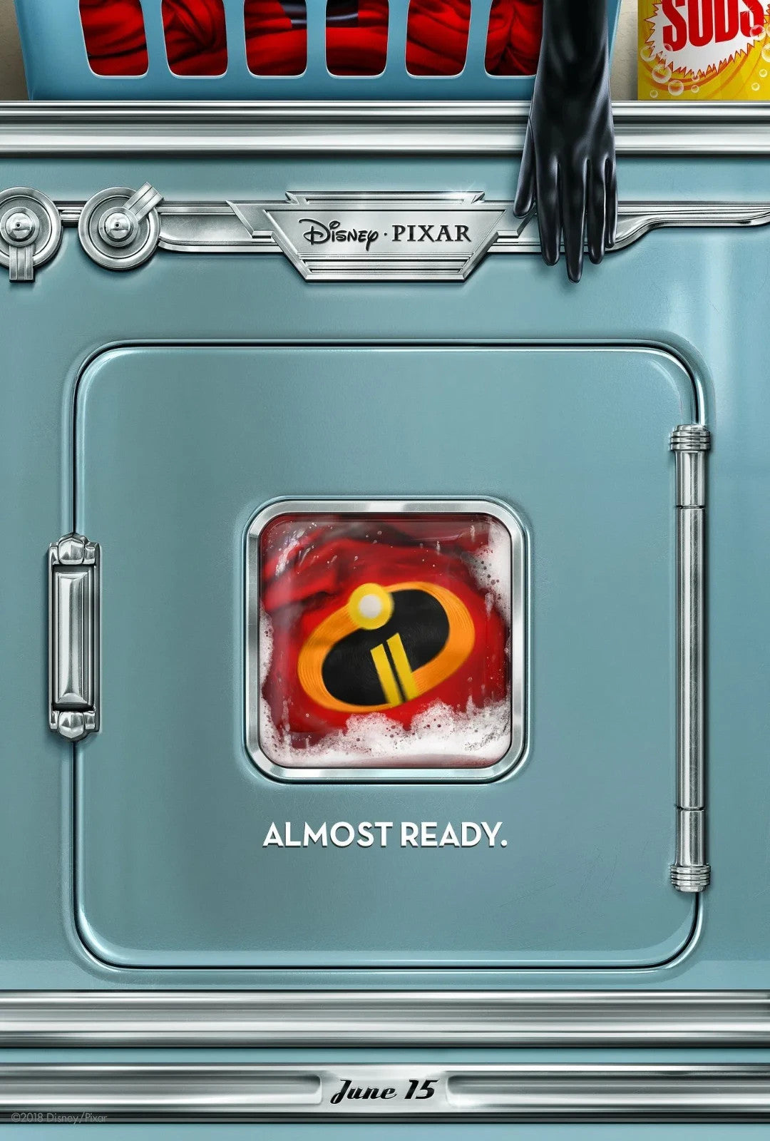 Incredibles 2 Movie Poster | Almost Ready Laundry Machine - Movies & TV Poster