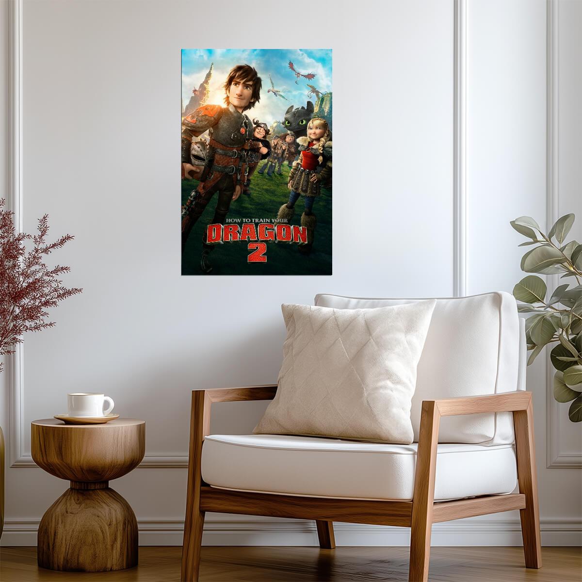How to Train Your Dragon 2 Movie Poster | Hiccup, Astrid and the Dragon Riders - Movies & TV Poster