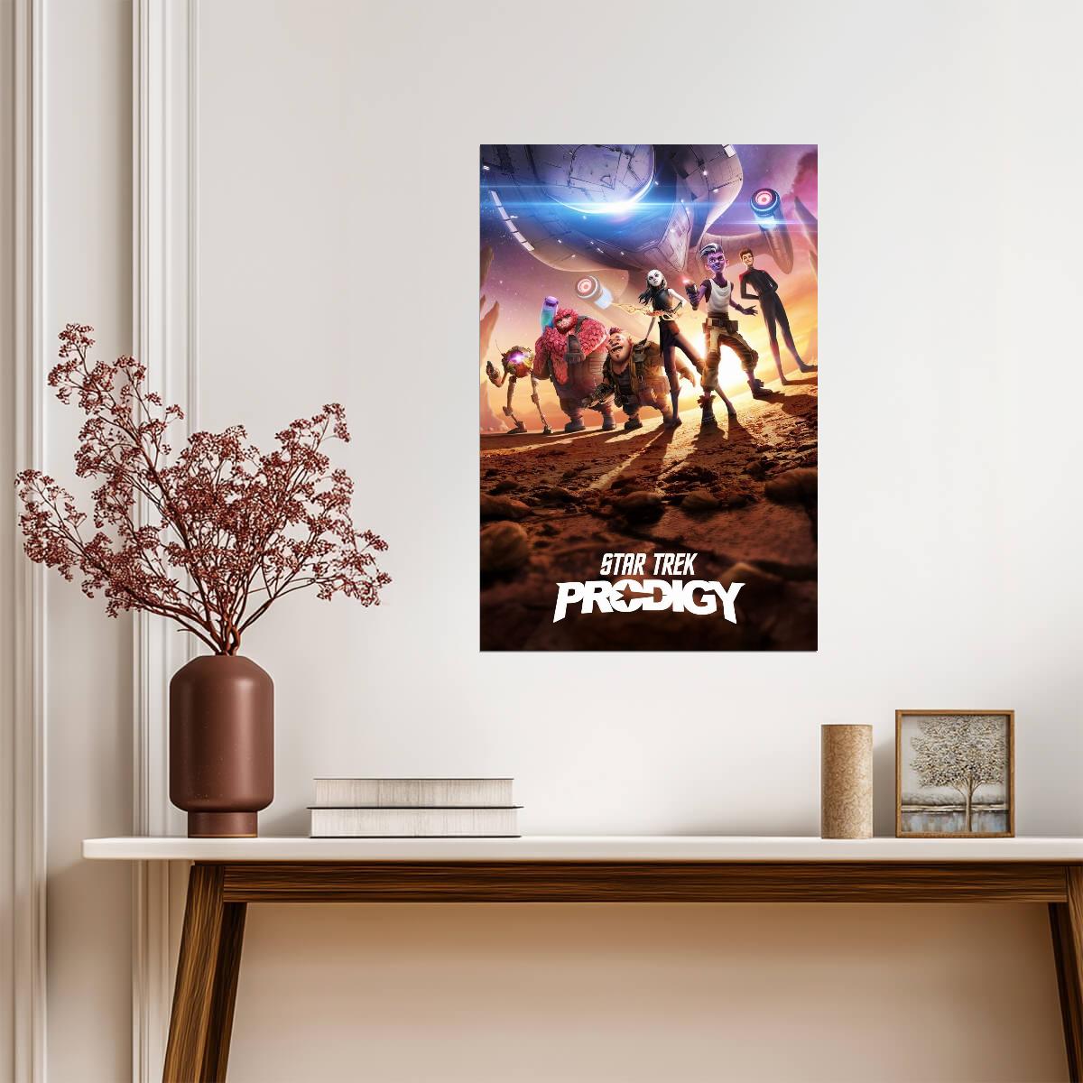 Star Trek Prodigy TV Series Poster | Animated Crew beneath the Protostar - Movies & TV Poster