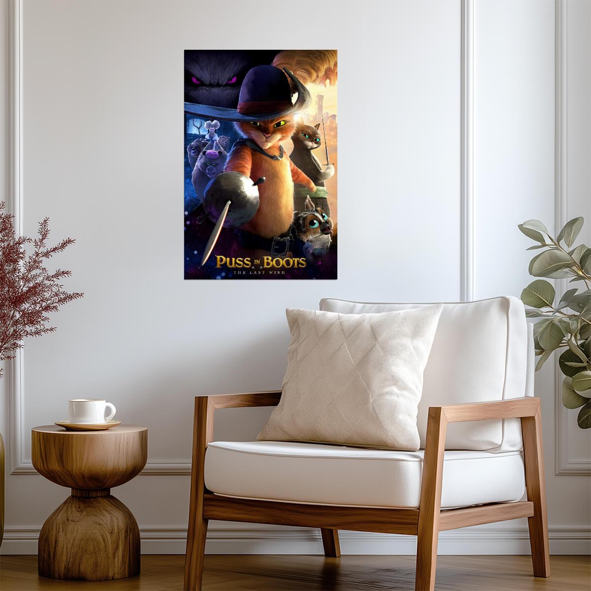 Puss in Boots The Last Wish Movie Poster | Illustrated Adventure Collage - Movies & TV Poster