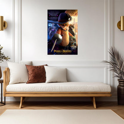 Puss in Boots The Last Wish Movie Poster | Illustrated Adventure Collage - Movies & TV Poster