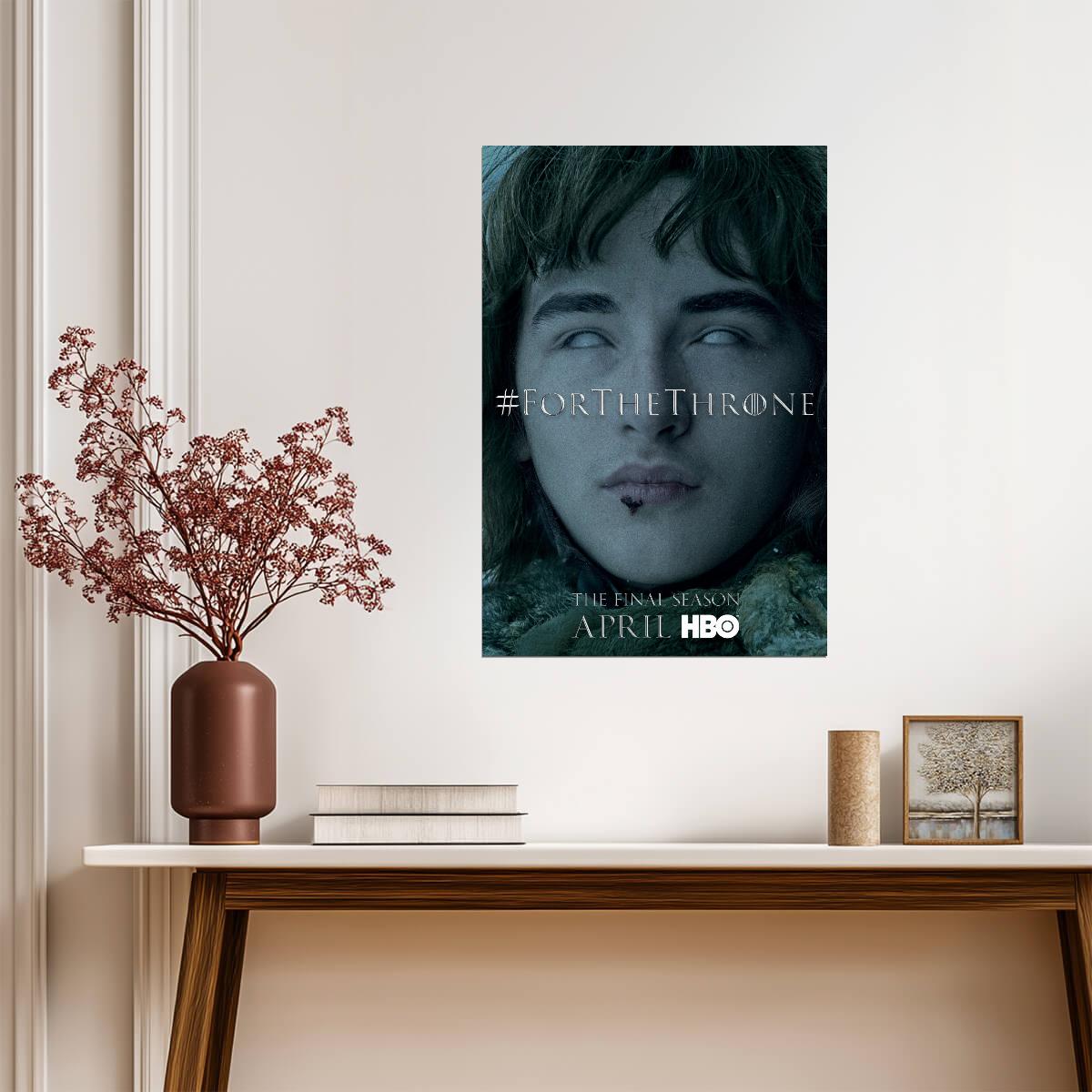 Game of Thrones Poster | Bran Stark with White Eyes - Movies & TV Poster