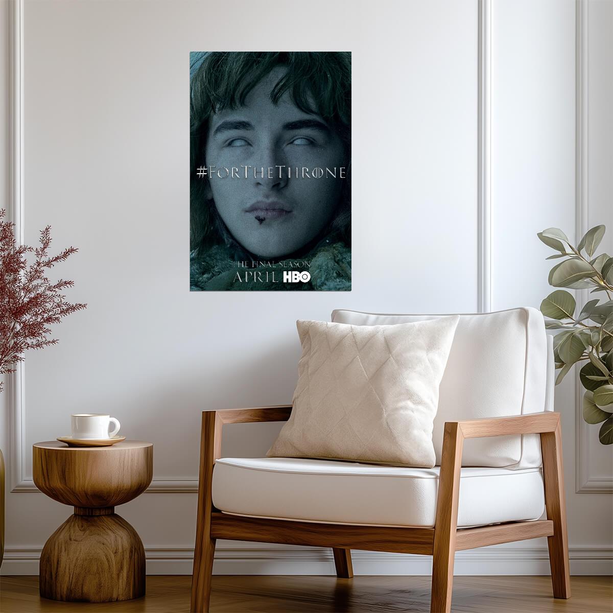 Game of Thrones Poster | Bran Stark with White Eyes - Movies & TV Poster