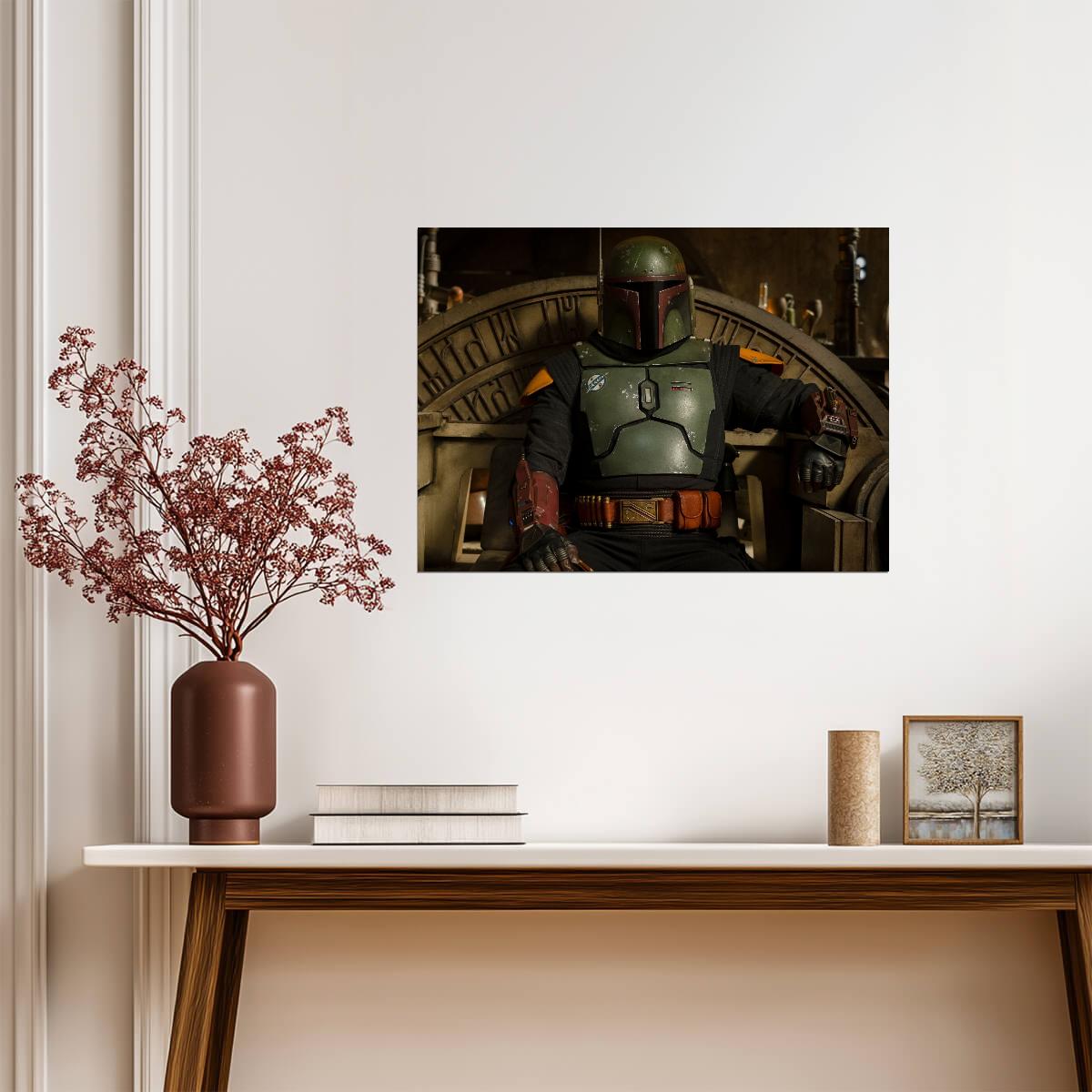 The Book of Boba Fett TV Series Poster | Boba Fett on Jabba’s Throne - Movies & TV Poster