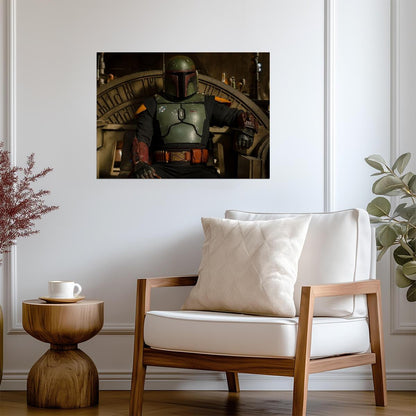 The Book of Boba Fett TV Series Poster | Boba Fett on Jabba’s Throne - Movies & TV Poster