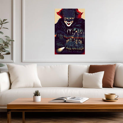 IT 2017 Movie Poster | Pennywise and the Losers Club Illustration - Movies & TV Poster