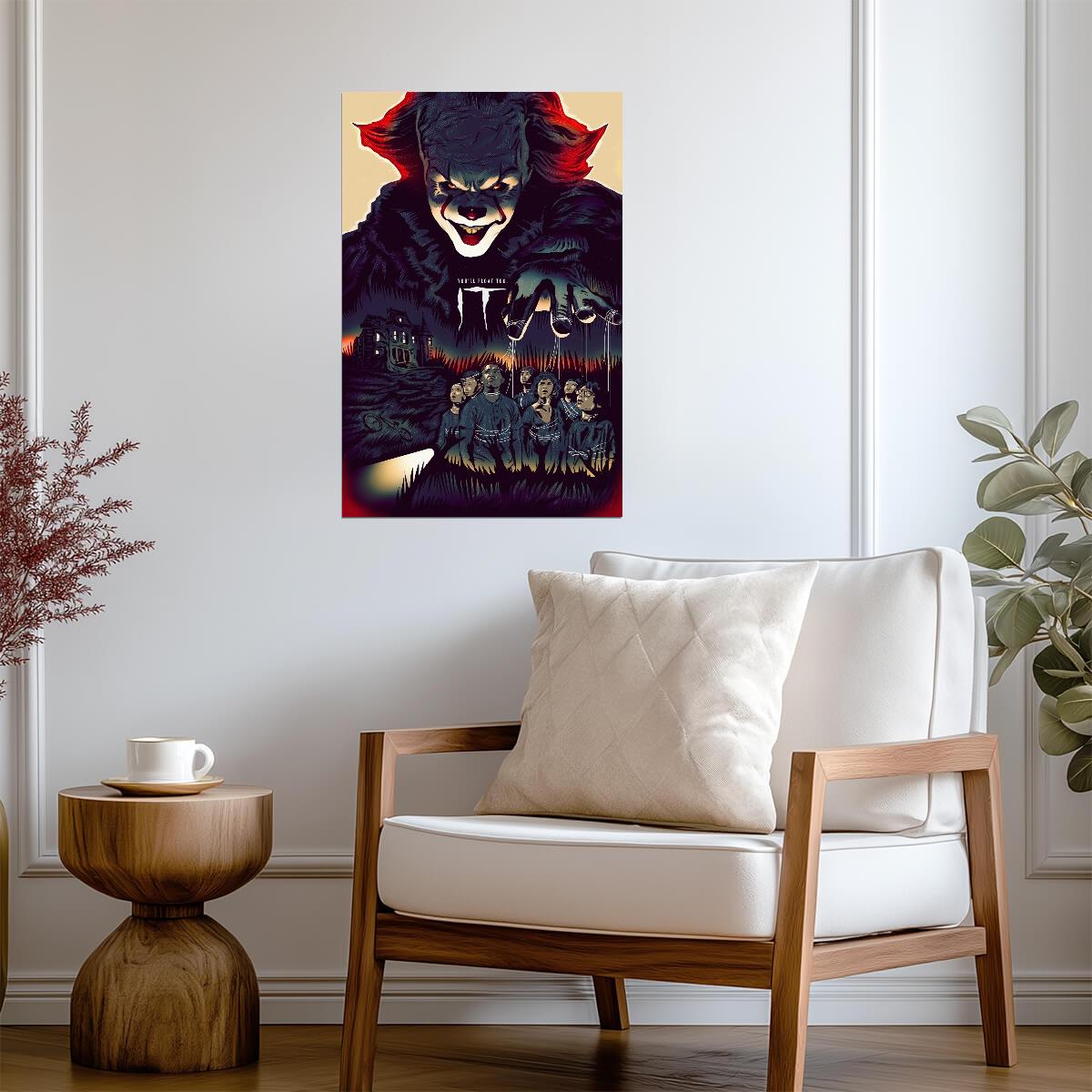 IT 2017 Movie Poster | Pennywise and the Losers Club Illustration - Movies & TV Poster