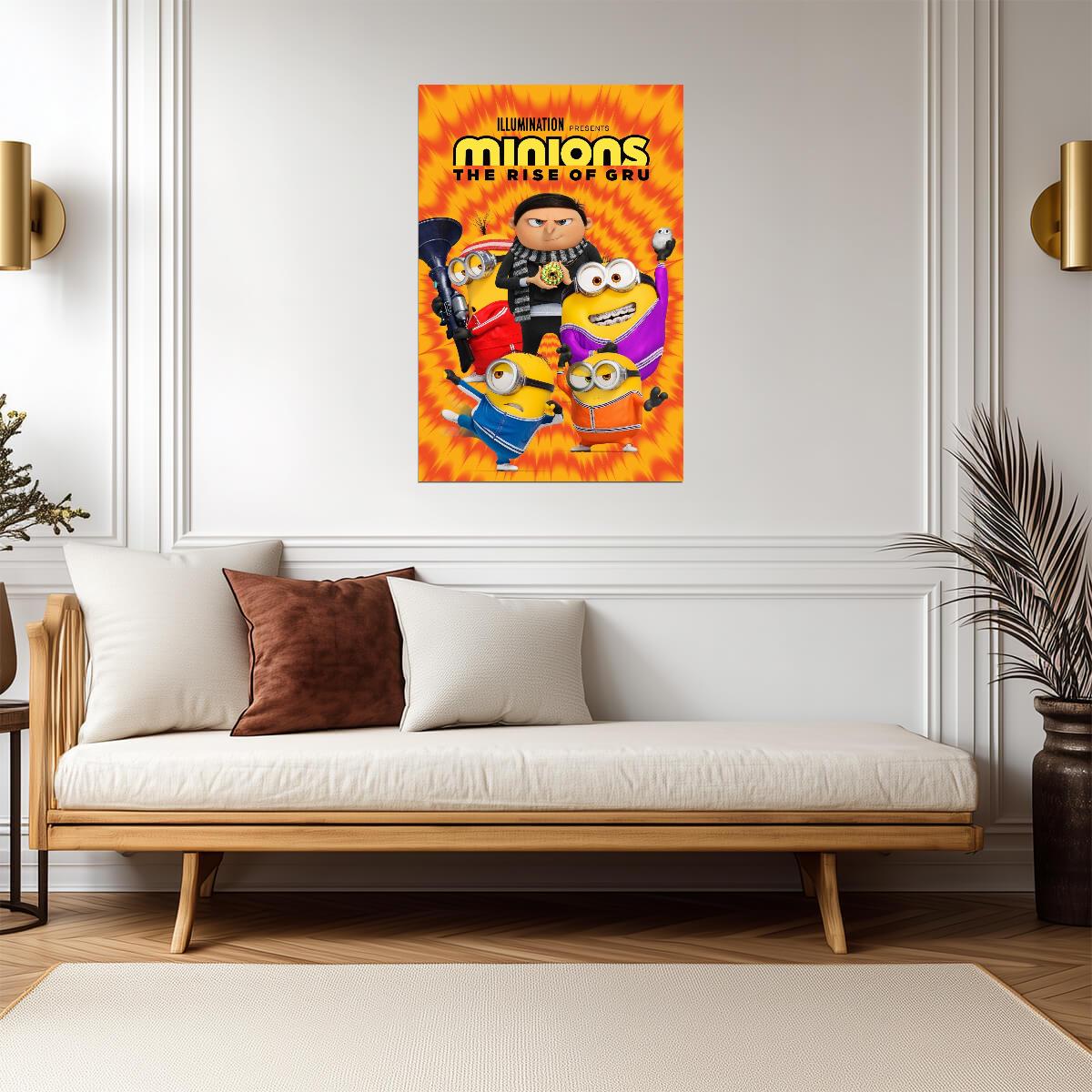 Minions The Rise of Gru Movie Poster | Young Gru and the Minions - Movies & TV Poster