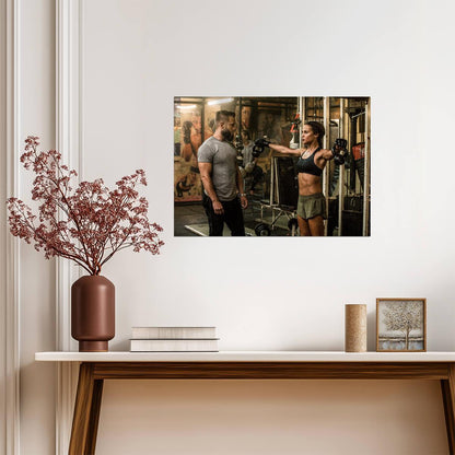 Alicia Vikander Workout Poster | Strength Training in the Gym | Photo Print - Celebrities Poster