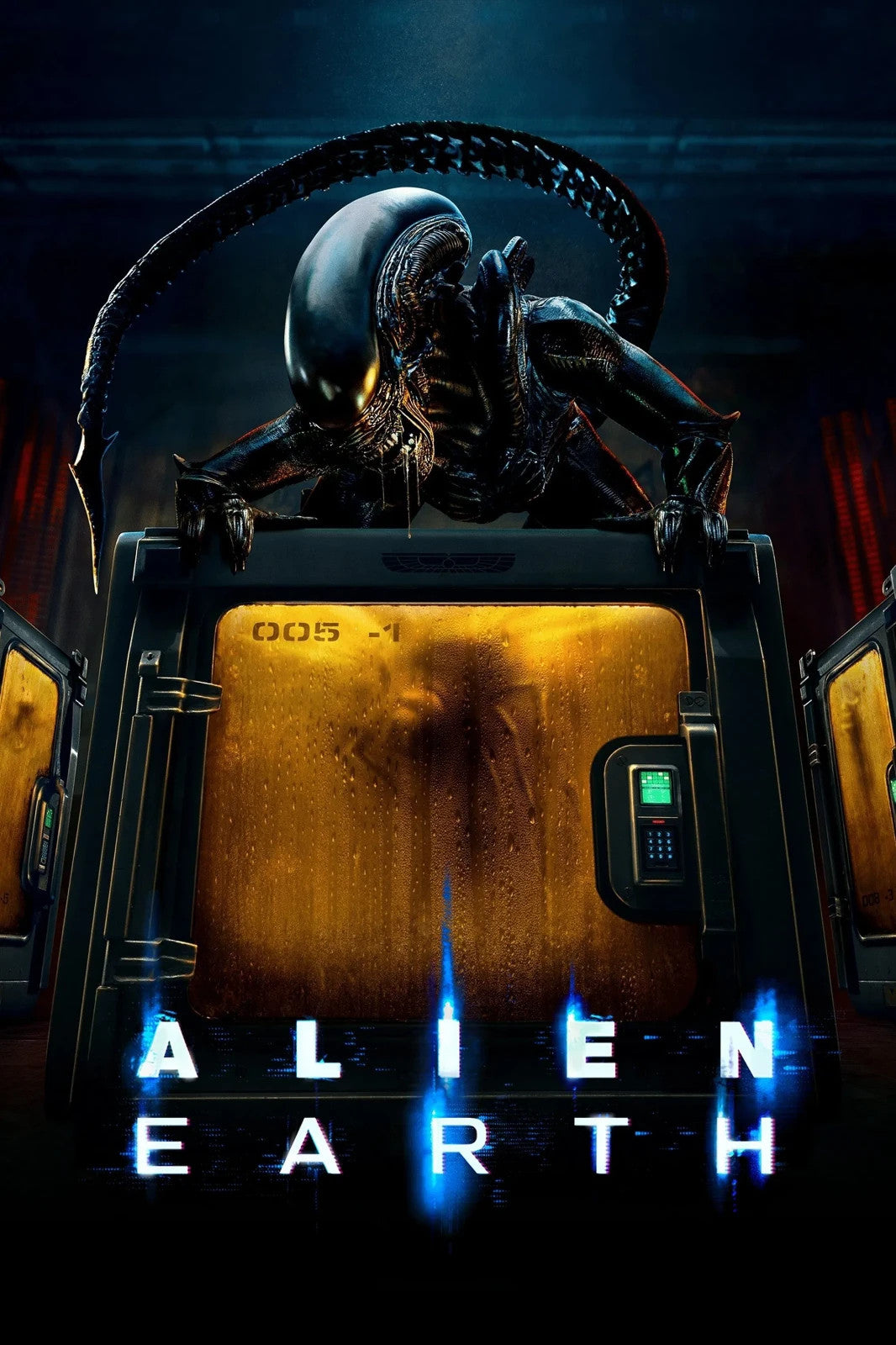 Alien Earth Poster | Xenomorph on a Containment Chamber | TV Series Print - Movies & TV Poster