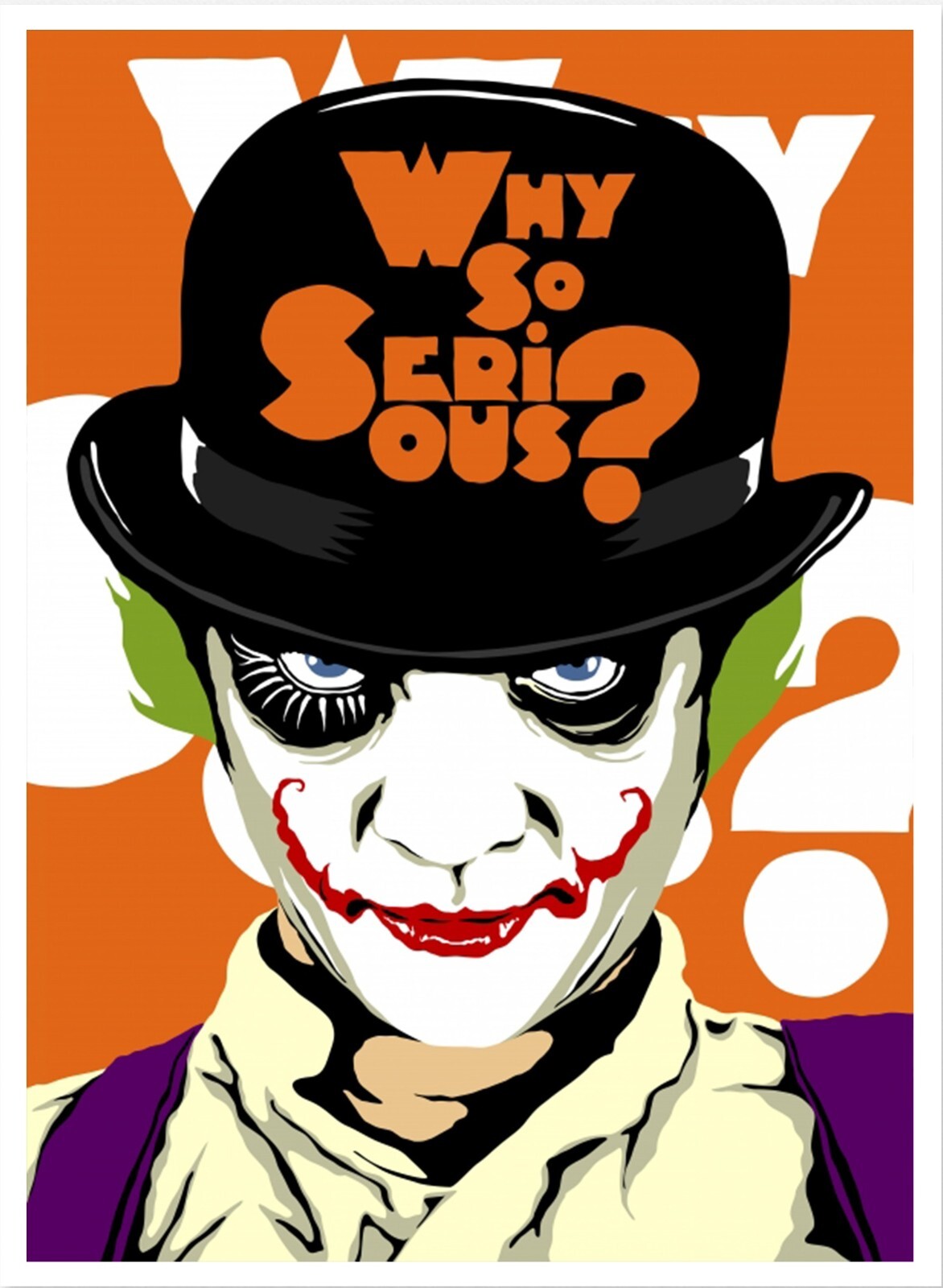 A Clockwork Orange Poster | Alex and Joker Crossover | Why So Serious Art Print - Movies & TV Poster