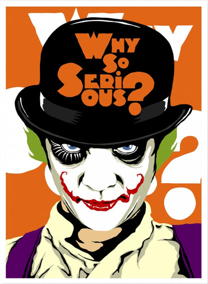 A Clockwork Orange Poster | Alex and Joker Crossover | Why So Serious Art Print - Movies & TV Poster