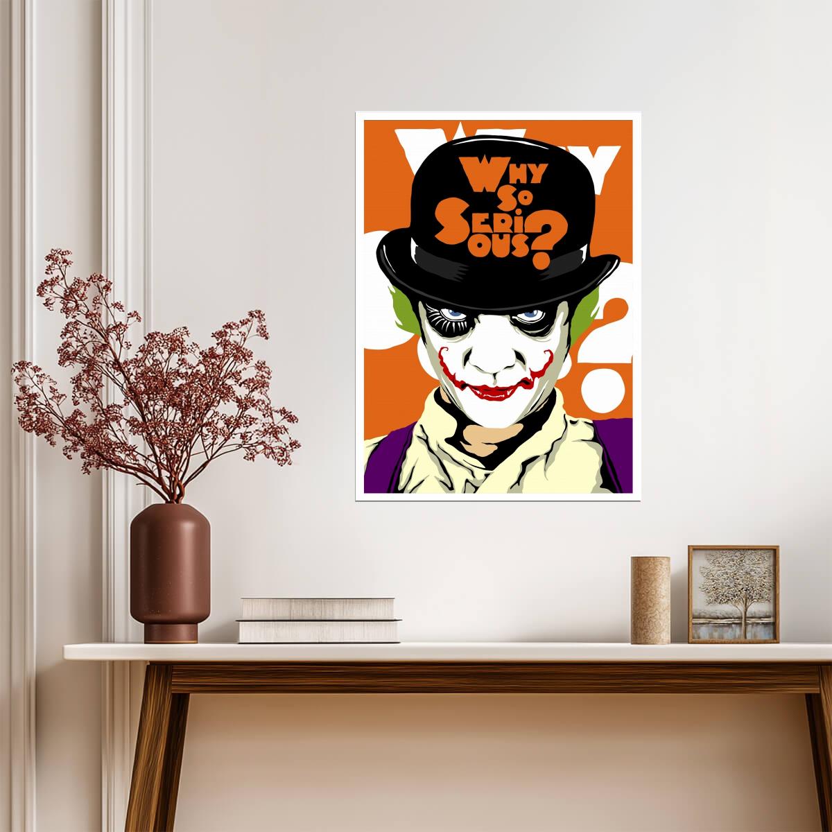 A Clockwork Orange Poster | Alex and Joker Crossover | Why So Serious Art Print - Movies & TV Poster