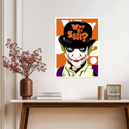 A Clockwork Orange Poster | Alex and Joker Crossover | Why So Serious Art Print - Movies & TV Poster