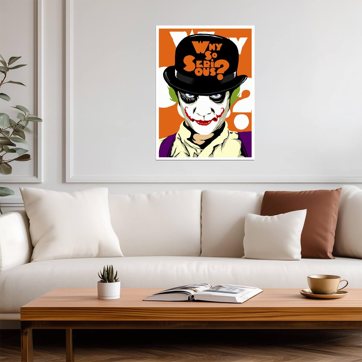 A Clockwork Orange Poster | Alex and Joker Crossover | Why So Serious Art Print - Movies & TV Poster