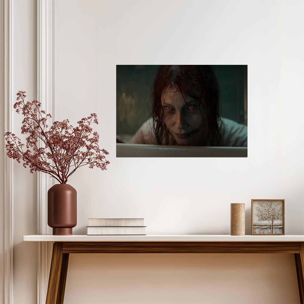 Evil Dead Rise Movie Poster | Possessed Ellie at the Bathtub - Movies & TV Poster