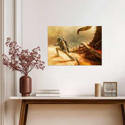 Boba Fett Star Wars Poster | Escape from the Sarlacc - Movies & TV Poster